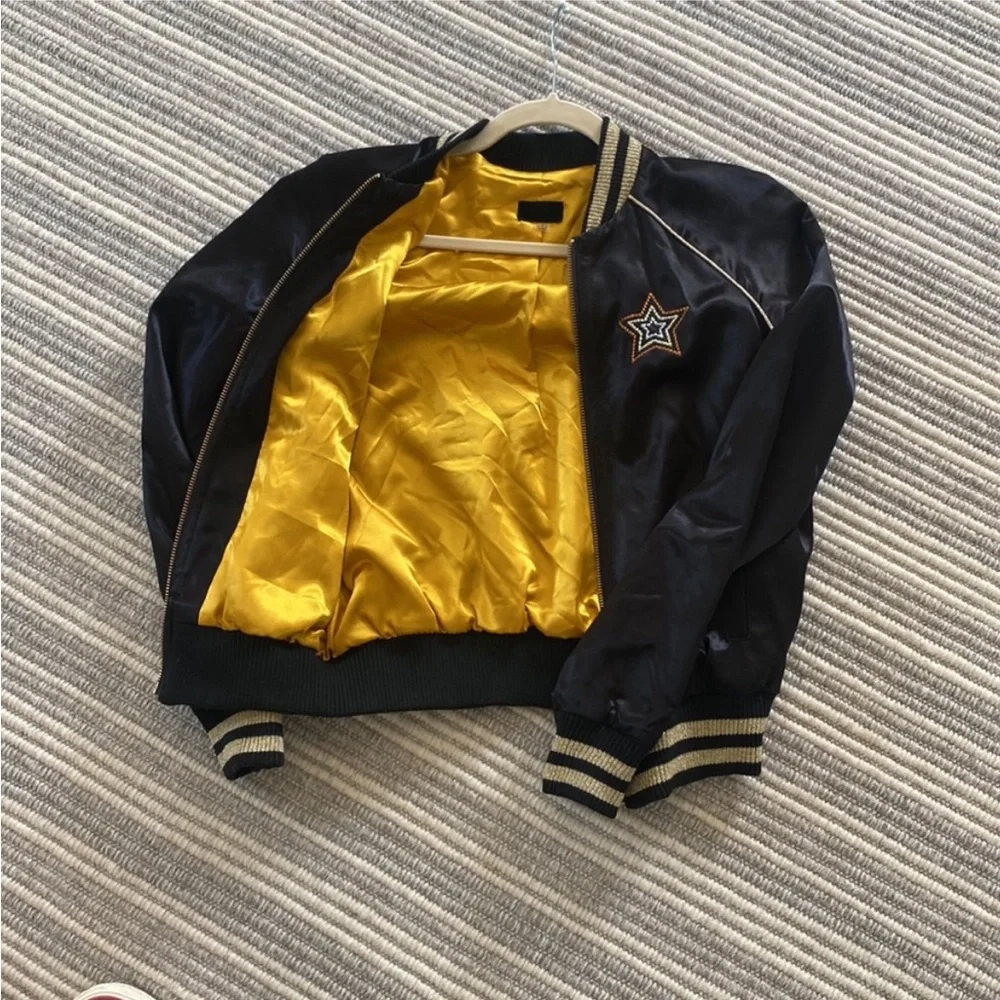 MOTHER The Letterman satin zip jacket Small - Picture 8 of 8